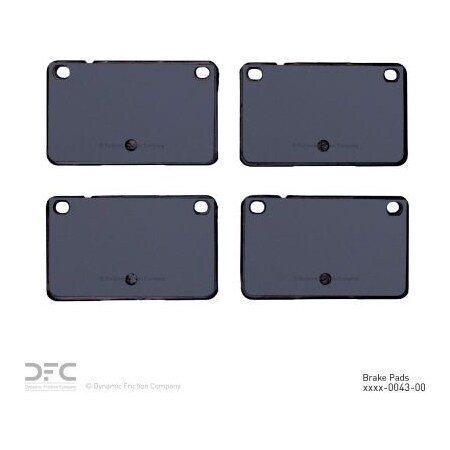 Dynamic Friction Co DFC 3000 Semi-Metallic Brake Pads - Dynamic Friction Company 1311-0043-00 1311-0043-00